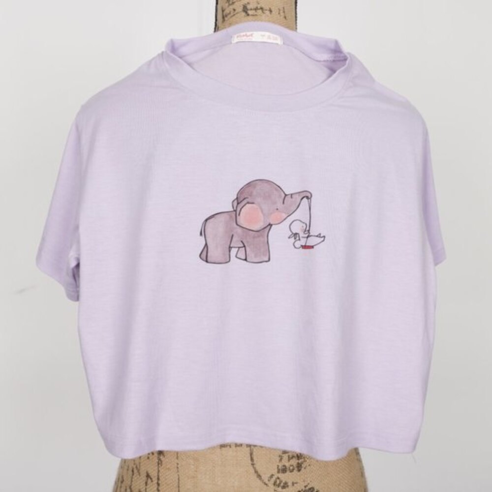 Lot of 4 ROMWE Kids Crop Tops sz L US 8/10